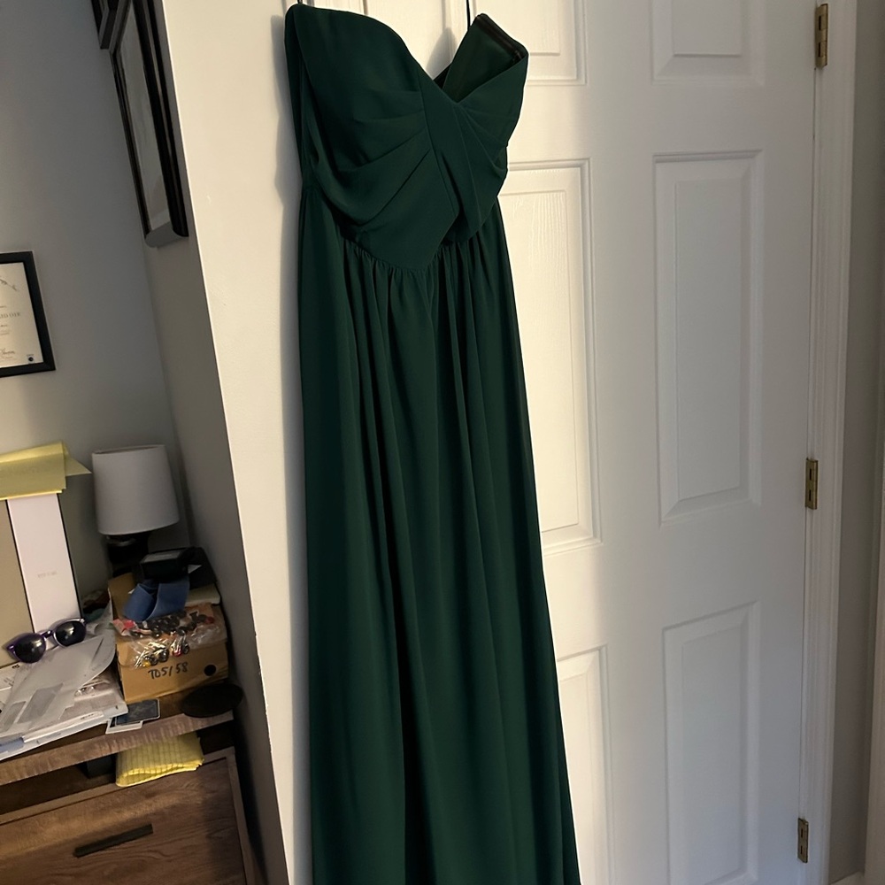 Elegant Green Strapless Dress